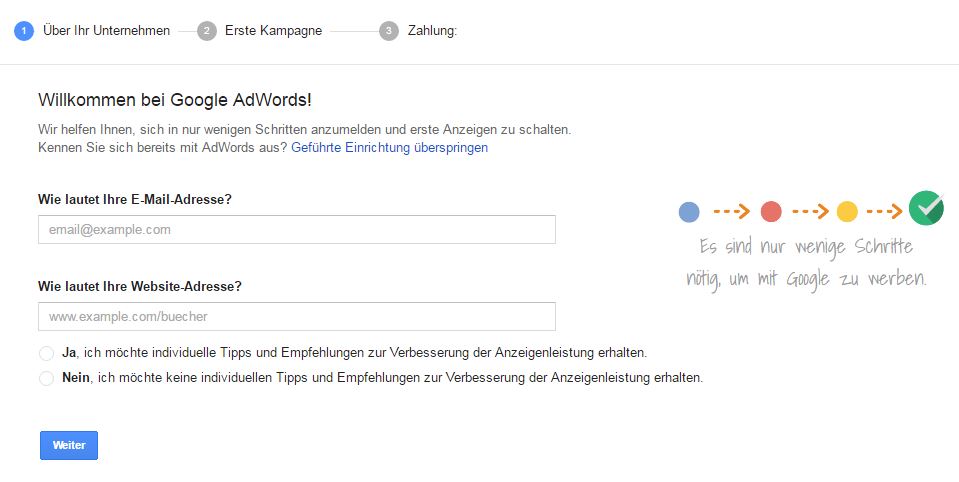 Adwords konto erstellen